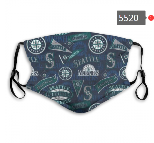 2020 MLB Seattle Mariners #2 Dust mask with filter->mlb dust mask->Sports Accessory